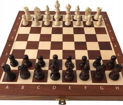 Set shah MAGIERA RAFAŁ Veneered Chess, dru, 34.5 x 34.5 cm