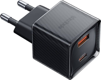 Ѕиден полнач Mcdodo Fast, 33W GaN, USB C и USB A, црн