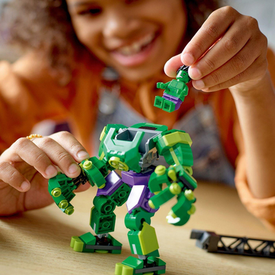 Lodër me lego ndërtimi LEGO Marvel Hulk Mech Armor 76241, për kalamaj 6+ vjeç, me figurë Hulk, jeshile