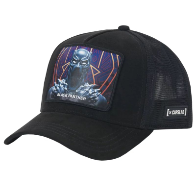 Kapele trucker Capslab Marvel Black Panther CL MAR7 1 PCT BPA, e rregullueshme, e zezë