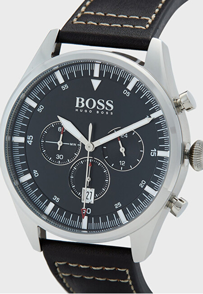 Orë dore Hugo Boss Pioneer Chronograph, e zezë