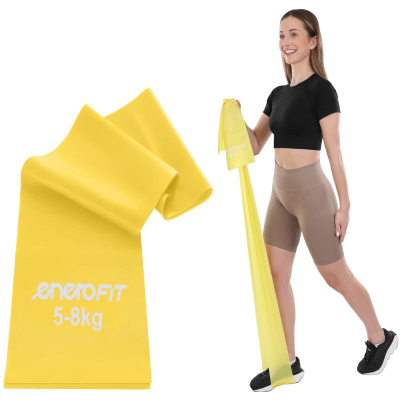 Shirit rezistence Enero Fit Latex Band, 2m, 5-8 kg, i verdhë