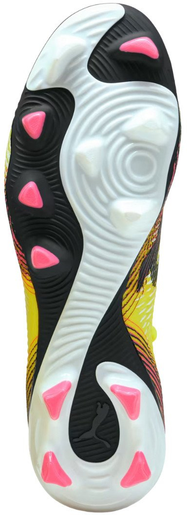 Patika futbolli Puma Future 8 Match Low FG AG, burra, e bardhë portokalli