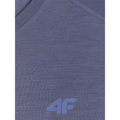 Bluzë trekking për burra 4F TFTSM1526, lesh Merino, blu e errët navy