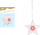 Set zbukurimi MFP Wooden Star, dru, 4 copë, 5 cm, e bardhë