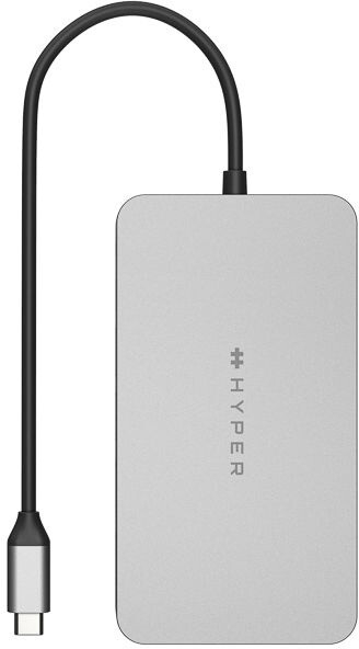 Hub HyperDrive Dual 4K HDMI 10‑në‑1 USB‑C, ngjyrë argjendtë