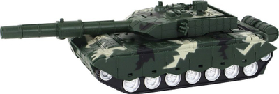 Играчка тенк со далечински управувач Combat Tank, ротација 360°, стрели со светло и звук, зелен камуфлаж