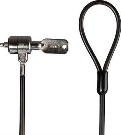 Kabllo sigurie për laptop Lindy Notebook Security Cable, bravë me çelës, çelik, gri