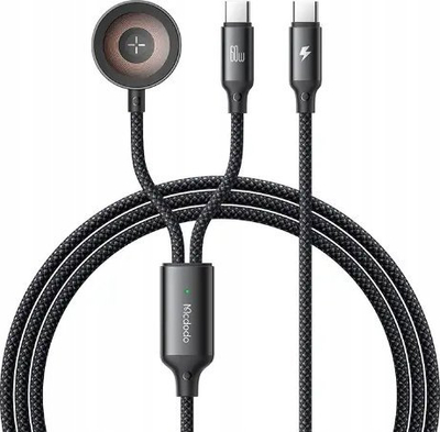 Kabllo karikimi Mcdodo CA-2200, USB-C 2 në 1, 60W, 1.2m, e zezë