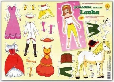 Lojë me letra për t’u prerë MFP Cutouts Princesha Lenka, set kreativ, format A4, shumëngjyrësh