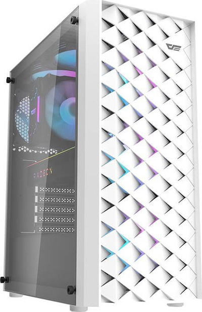 Куќиште за компјутер Darkflash DK351, бело, Midi Tower