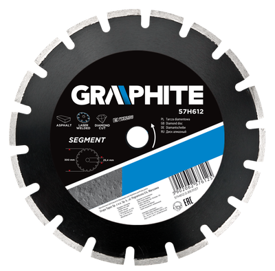 Disk prerës Graphite Diamond 57H614, 350mm, 25.4mm, gri