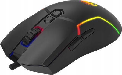 Mouse gaming Marvo M655, 12000 DPI, 7 butona, me drita RGB, me kabllo USB, i zi