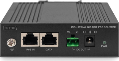 Splitter PoE Digitus DN-651140, për shinë DIN, 60W, i zi