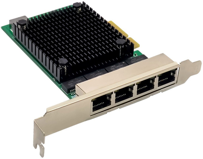 Kartë rrjeti InLine Quad Gigabit, 4x RJ45 2.5Gb/s, PCIe x4, me low profile