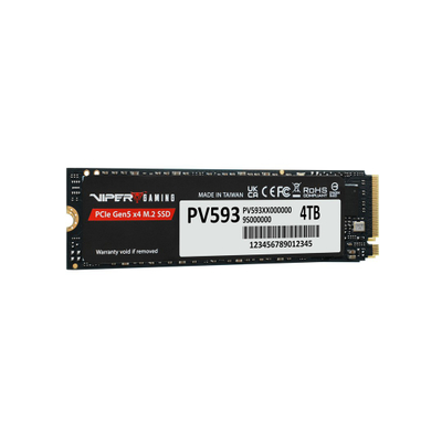 SSD Patriot Viper PV593, 4TB, M.2 2280 PCIe Gen5 x4, e zezë