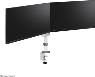 Mbajtëse tavoline për 2 monitorë Neomounts DS60-425WH2, 17"-27", VESA 75x75 100x100, e bardhë