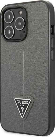 Mbulesë telefoni Guess GUHCP13XPSATLG, për iPhone 13 Pro Max 6.7", hardcase Saffiano, argjendi