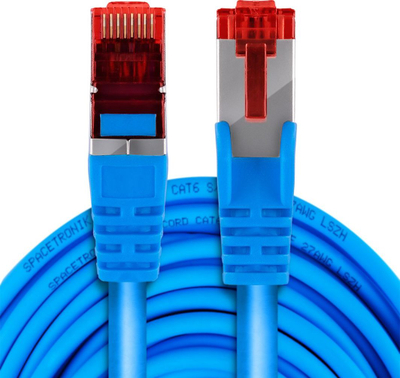 Kabllo Spacetronik RJ45 CAT 6 S / FTP AWG27 LSZH, 30m, blu