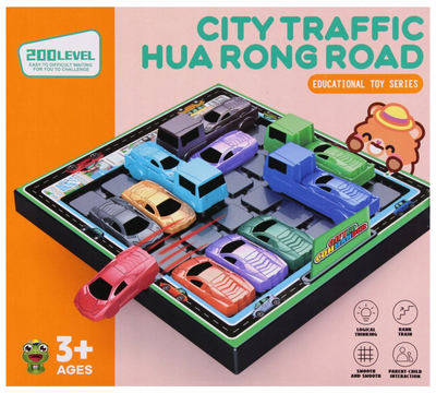 Lojë tavoline logjike Mega Creative City Traffic, puzzle me makina, 200 nivele, shumëngjyrëshe
