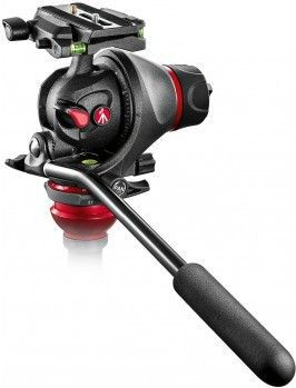 Kokë video Manfrotto 055 Fluid Head, Q5 Quick Release, e zezë me të kuqe