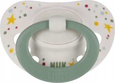 Qetsus për bebe NUK Signature, silikon pa BPA, 0-6 mujsh, set 2 copë, jeshile
