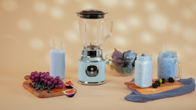 Blender me gotë Cecotec RetroTwist Blue, 800W, 1L, blu e hapur