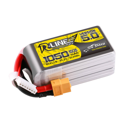 Bateri LiPo Tattu R-Line 5.0, 1050mAh 22.2V 6S 150C, prizë XT60