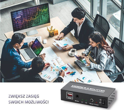 Splitter HDMI Qoltec 1x2, 4K, HDMI 2.0, i zi