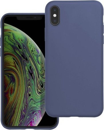 Mbështjellës telefoni për iPhone X XS, silikon, blu e errët
