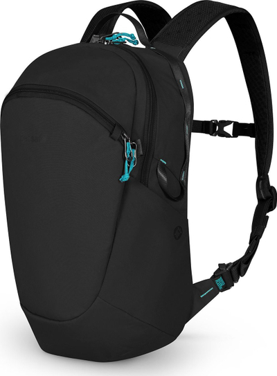 Çantë shpine Pacsafe ECO, 18L, kundra vjedhjes, Econyl e zezë