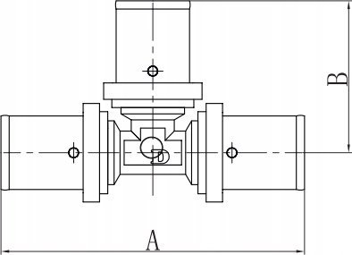 Trinik për tuba PEX AL PEX DIAMON, 20x20x20, krom