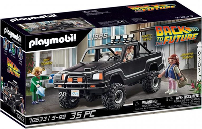 Lodër PLAYMOBIL Back to the Future 70633, kamionçina pickup e Martyt, set me figura, e zezë