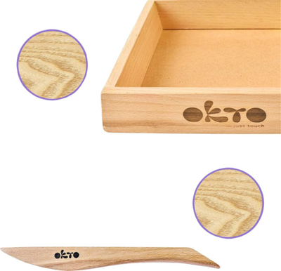 Set druri me dorë OKTO Sensory Art 3D Woodcraft Freedom, lule për zbukurim