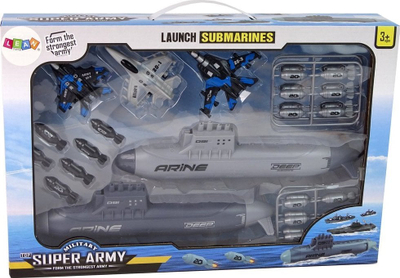 Set lodrash ushtarake Leantoys Navy, nëndetse edhe anije lufte, me ngjyra