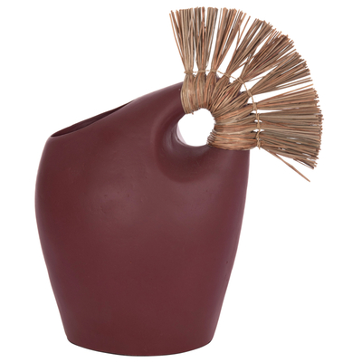 Vazo dekorative HomeMarkt Alica2, terrakotë, 44x18x50cm, burgundy