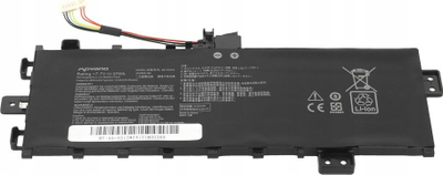 Bateri laptopi Movano B21N1818 C21N1818, 4805mAh 37Wh, për Asus VivoBook 15, e zezë