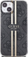 Mbrojtëse telefoni Guess IML 4G Gold Stripe për iPhone 15 14 13, 6.1", e zezë