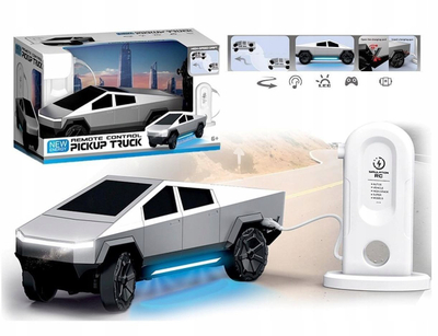 Makinë lodër me telekomandë Artyk Futuristic, pickup, LED, argjendi
