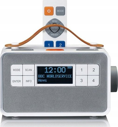 Радио будилник LENCO Senior PDR-065, DAB+ FM, Блуетут, бело сребрена
