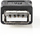 Ndërprerës USB Nedis M/F, 2x USB F, me buton switching, i zi