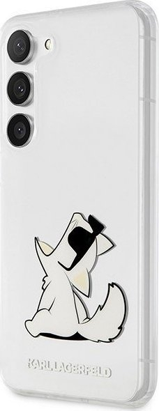 Mbulesë telefoni Karl Lagerfeld Choupette Eat për Samsung Galaxy S23, PC TPU, transparente