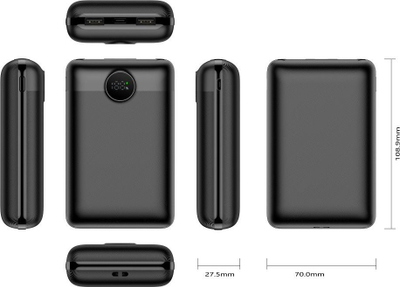 Powerbank Veger S20, 20000mAh, PD 22.5W Quick Charge 3.0, e zezë