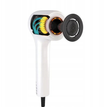 Фен за коса Genius INVICTUS Hair D7, сет 4 дела, 1600W, бел