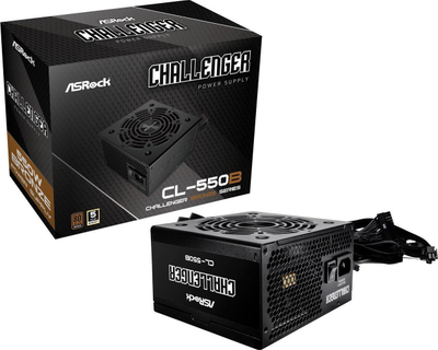 Furnizues energjie ASRock CL-550B Challenger, 550W, 80 Plus Bronze, ngjyrë e zezë
