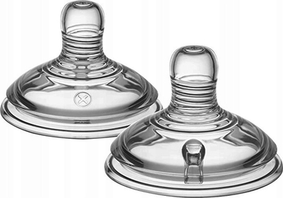 Gicë biberoni Tommee Tippee Closer to Nature, me rrjedhje të rregullueshme, anti kolik, transparente