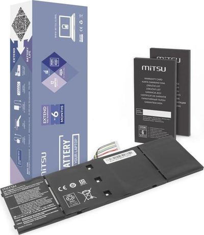Bateri laptopi Movano Mitsu për Acer Aspire V5-572, 3560mAh, litium polimer, e zezë