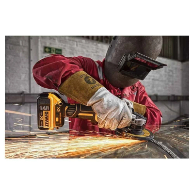 Ratifikuese këndore me bateri,DeWALT 18V, 5,0Ah, e verdhë/zezë