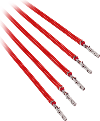 Set kabllosh PSU BitFenix Alchemy 2.0, 0.4m, të kuqe