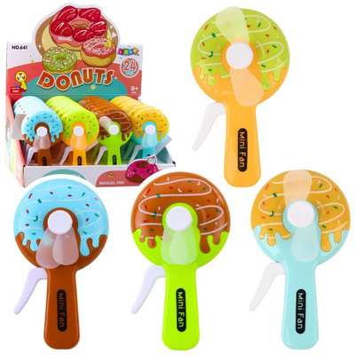 Ventilator dore për kalamaj Mini Donut Pinwheel, me dorë, 4 lloje, shumëngjyrësh